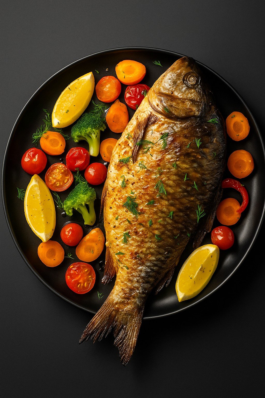 Karp faszerowany pieczony w całości bez ości około 3kg